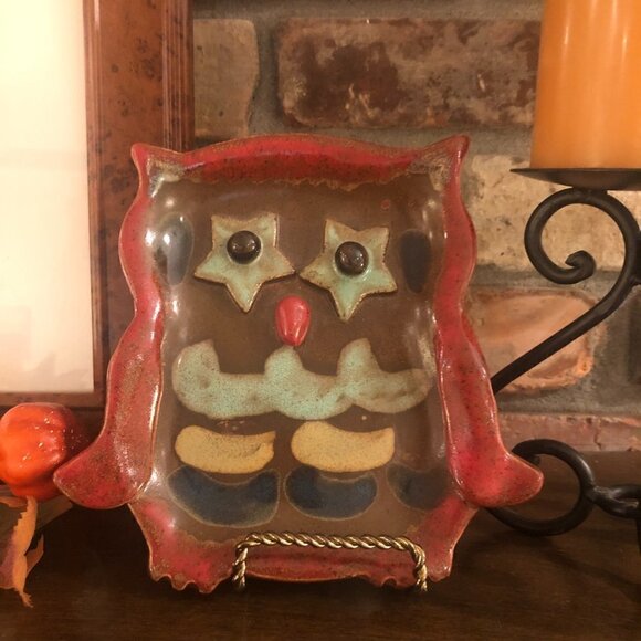 Handmade Pottery Owl Plate/Dish - Picture 4 of 6